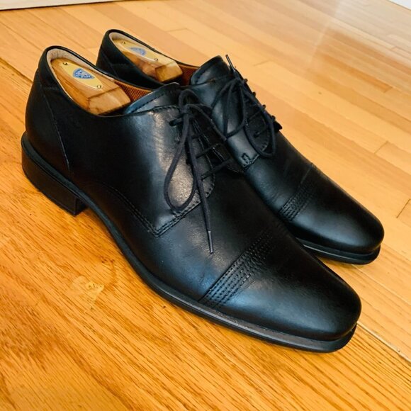 Ecco Men\'s Black Leather Cap Toe Dress Shoes US Size 9 main image 14